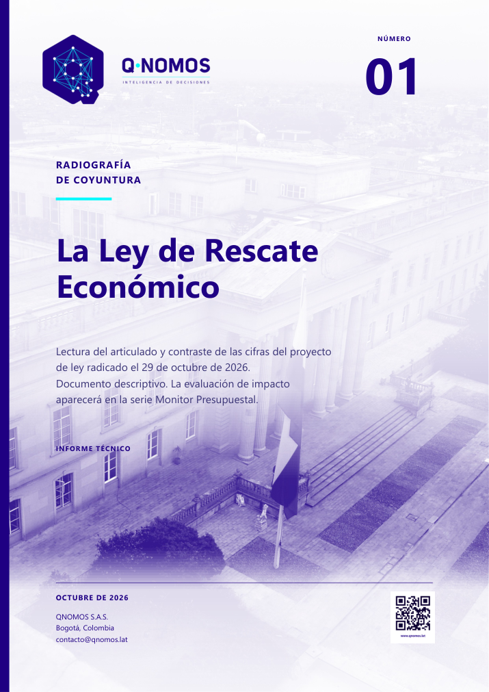 Portada de La Ley de Rescate Económico, Radiografía de Coyuntura número 01